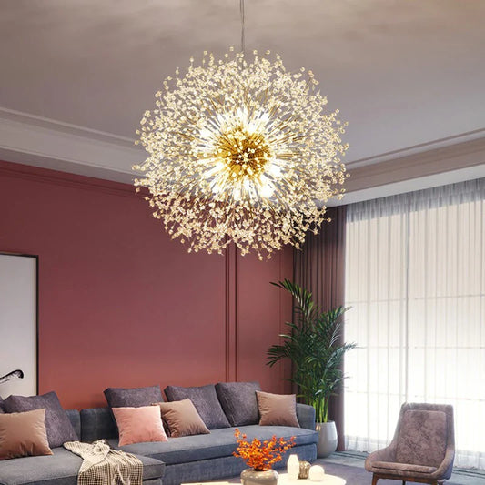 Eksklusiv lysekrone med krystaller – Loftlampe til elegante interiører