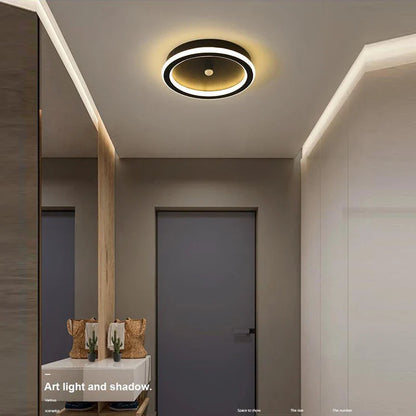 Moderne LED-loftlampe med geometrisk design