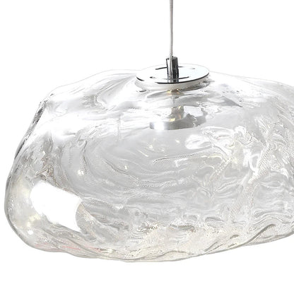 Kunstnerisk lysekrone med glasskærme – Skygespil