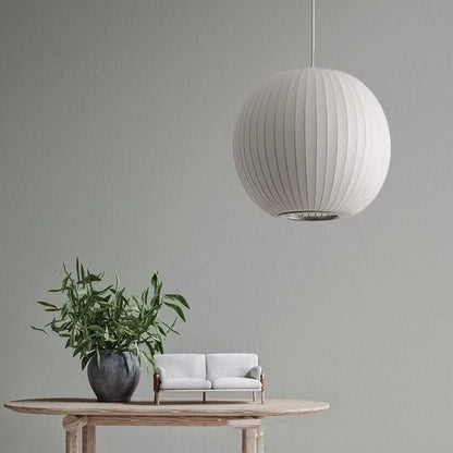 Rund pendellampe i japansk stil