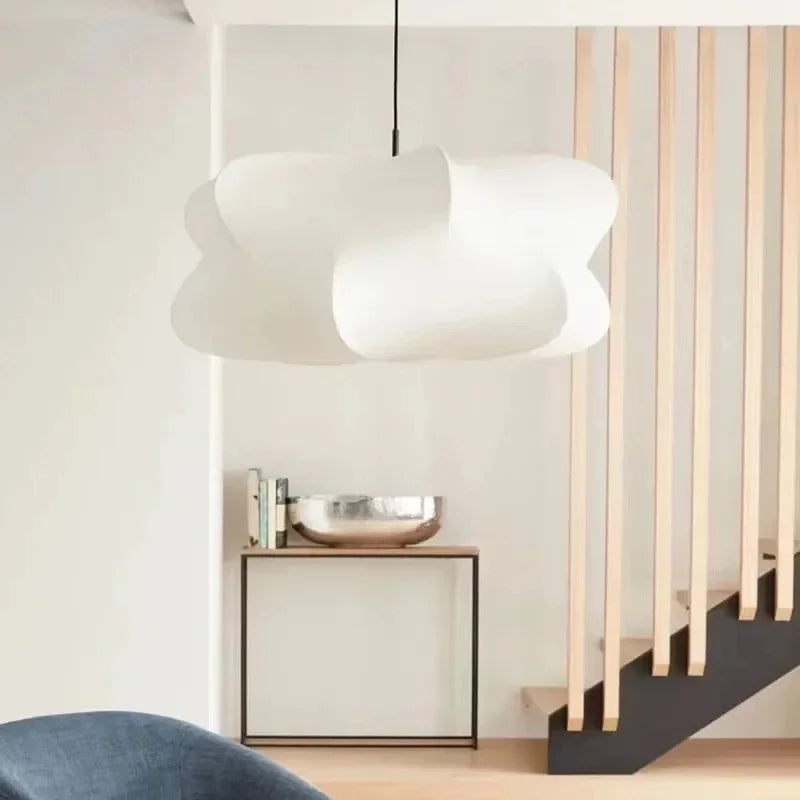Loftlampe med silkeskærm i japansk wabi-sabi stil