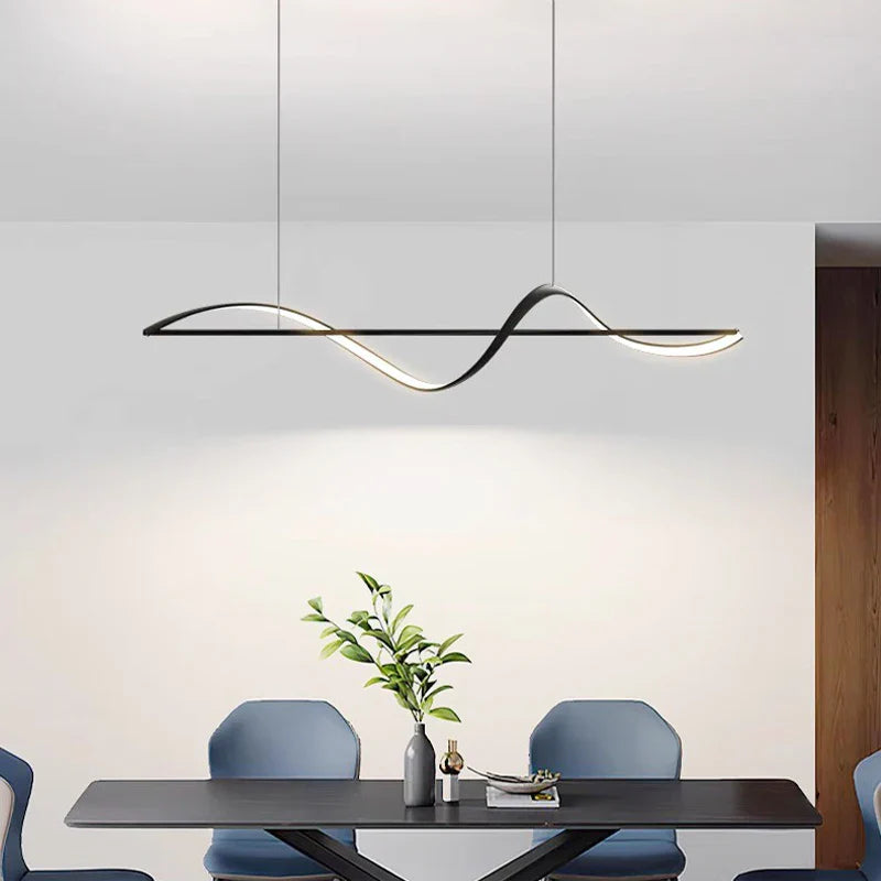 Pendellampe "Bølge" – moderne LED-lampe til spisebord eller køkkenø