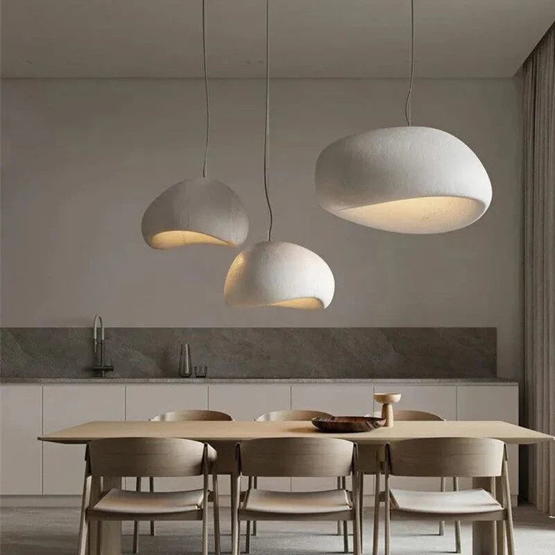 Loftlampe med LED i wabi-sabi stil