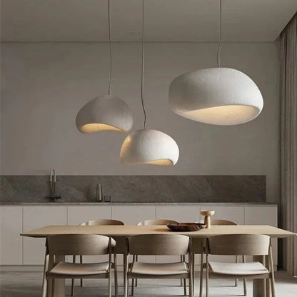 Loftlampe med LED i wabi-sabi stil