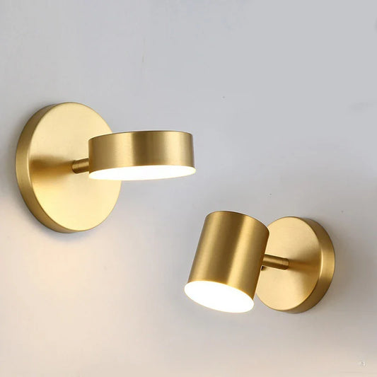 Moderne LED-væglampe med guldfinish