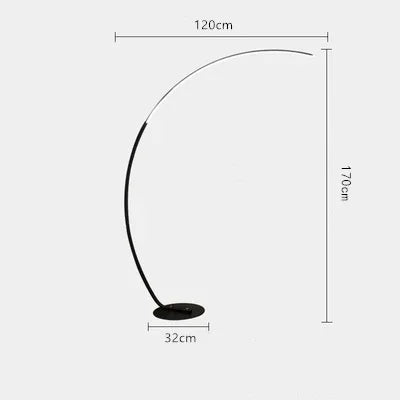 Moderne bue-gulvlampe med LED