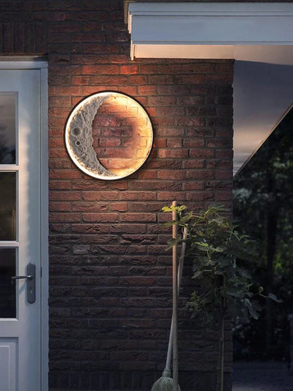 LED Væglampe med 3D Måneflade