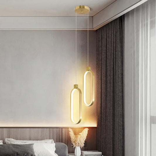 Moderne geometrisk pendellampe med LED