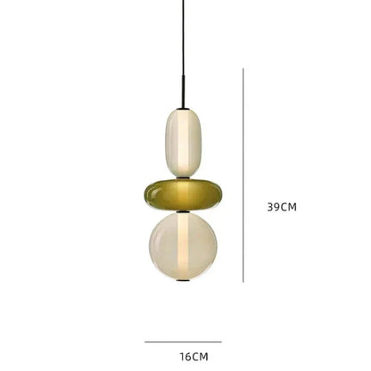 Pendellampe i kandiseret glas