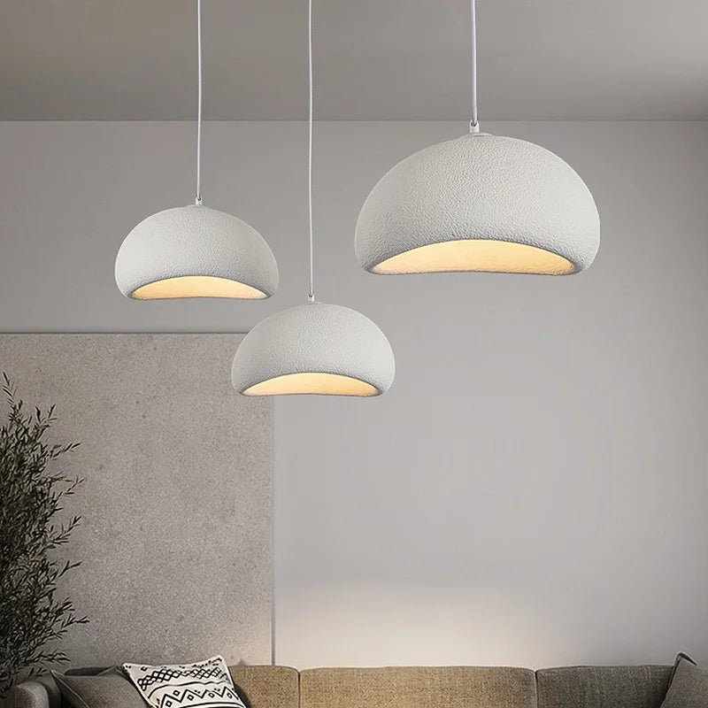 Loftlampe med LED i wabi-sabi stil