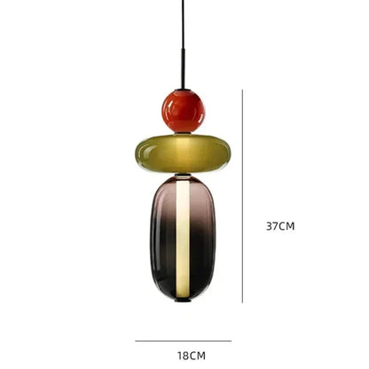 Pendellampe i kandiseret glas