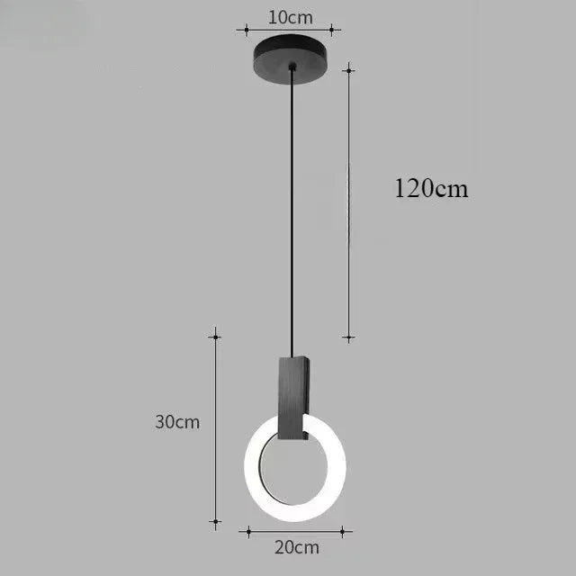 Moderne LED-pendellampe med ring