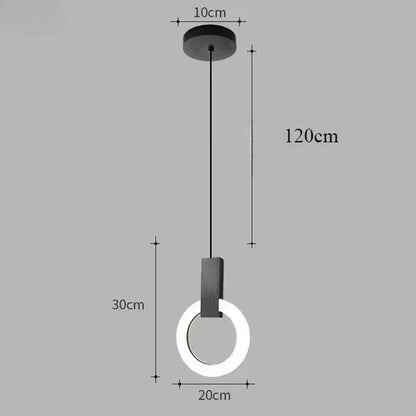 Moderne LED-pendellampe med ring