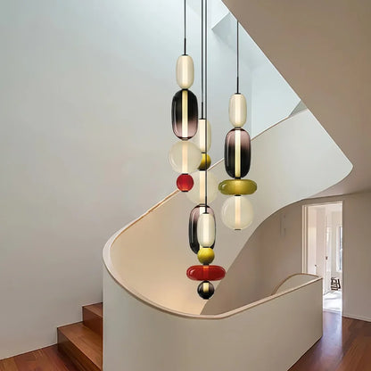 Pendellampe i kandiseret glas