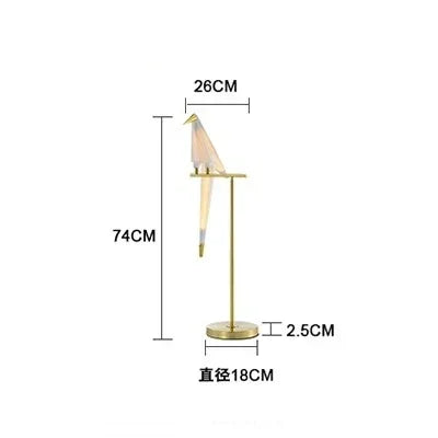 Origami Fugl Lampe | Moderne dekorativ bord- og gulvlampe