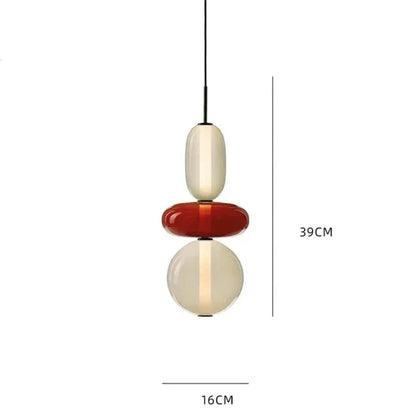 Pendellampe i kandiseret glas
