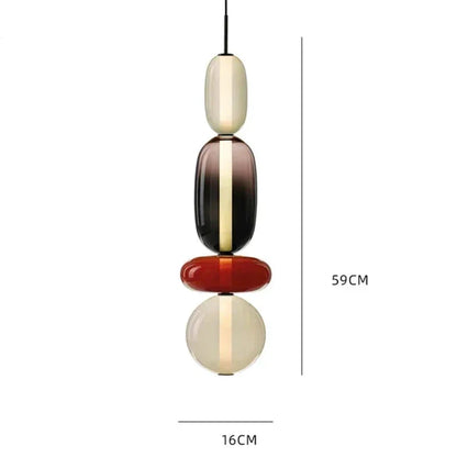 Pendellampe i kandiseret glas