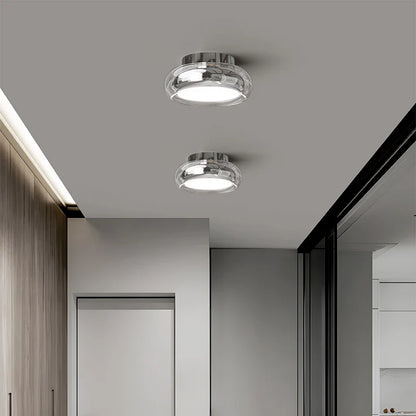 Moderne loftlampe med glasskærm
