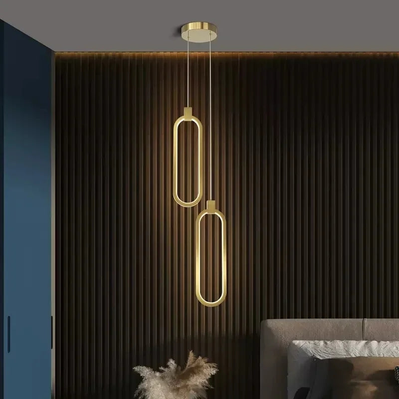 Moderne geometrisk pendellampe med LED