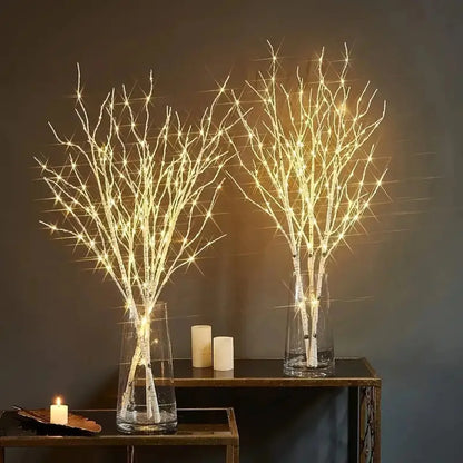 Dekorative LED-grene til vase – batteridrevet