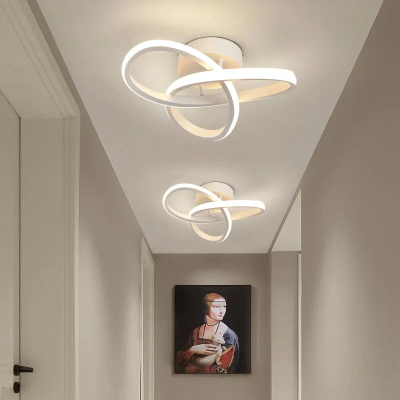 Moderne LED-loftlampe med geometrisk design