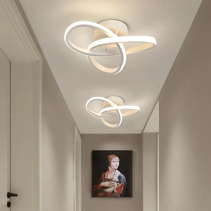 Moderne LED-loftlampe med geometrisk design
