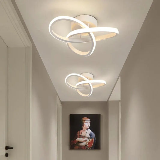 Moderne LED-loftlampe med geometrisk design