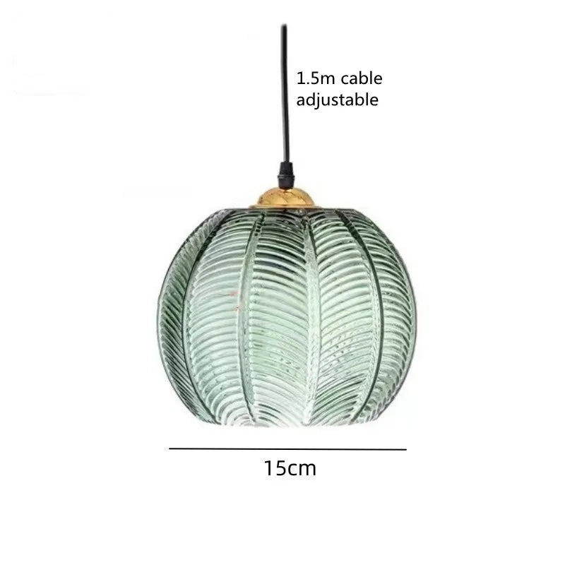 Kugleformet Pendellampe i Glas