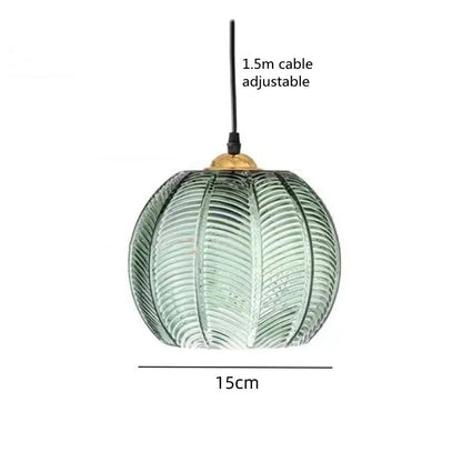 Kugleformet Pendellampe i Glas