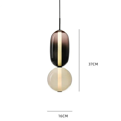 Pendellampe i kandiseret glas