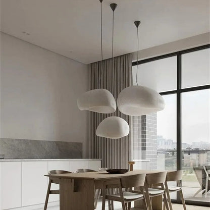 Loftlampe med LED i wabi-sabi stil