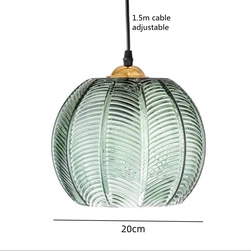 Kugleformet Pendellampe i Glas