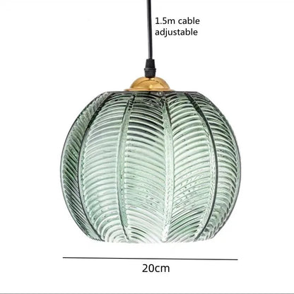 Kugleformet Pendellampe i Glas