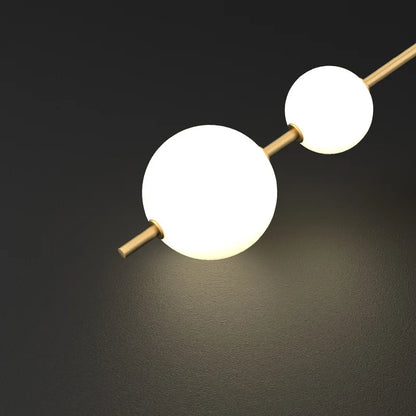 Moderne geometrisk væglampe med LED-kugler