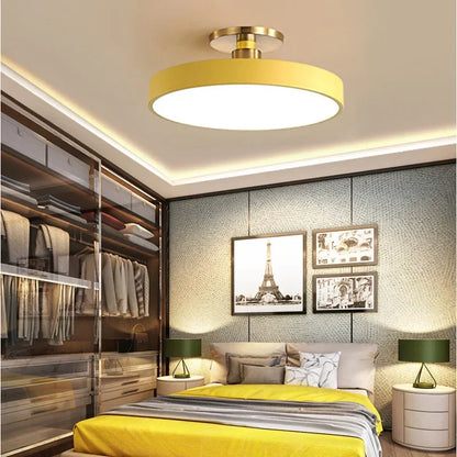 Rund LED-loftlampe i skandinavisk stil