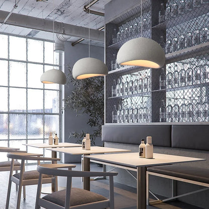Loftlampe med LED i wabi-sabi stil