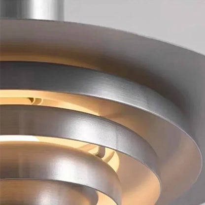 Retro pendellampe i aluminium med lagdelt LED-design