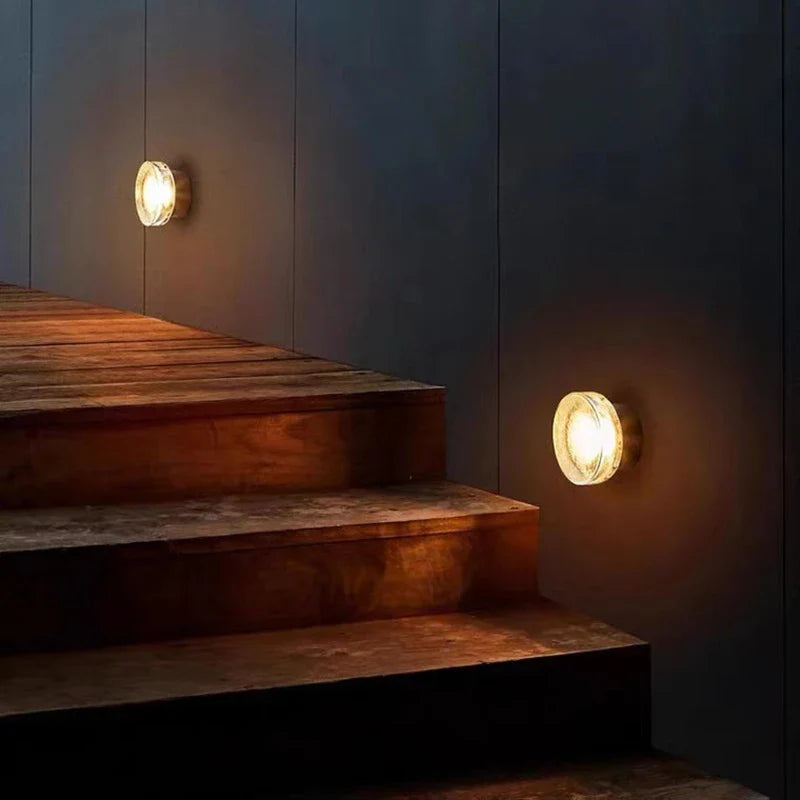 Moderne rund LED væglampe