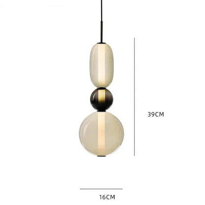 Pendellampe i kandiseret glas