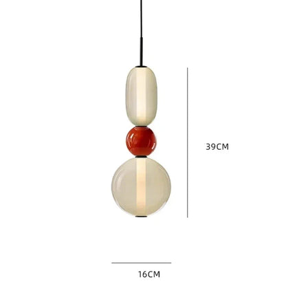 Pendellampe i kandiseret glas