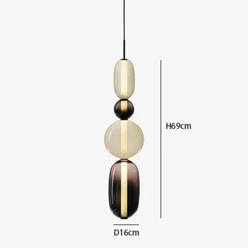 Pendellampe i kandiseret glas