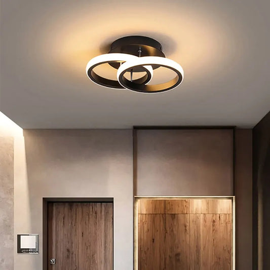 Moderne LED-loftlampe med geometrisk design