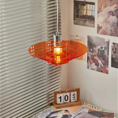 Moderne akryl pendellampe med geometrisk design