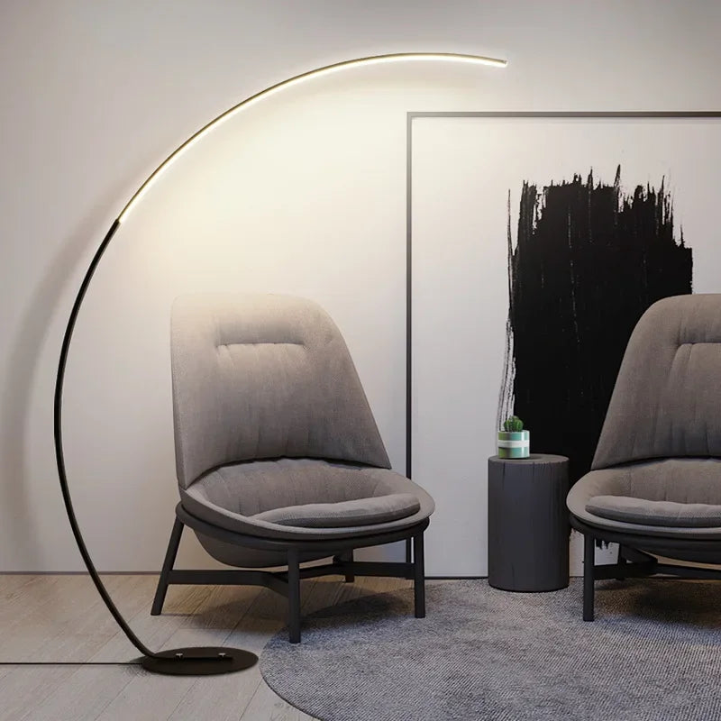 Moderne bue-gulvlampe med LED