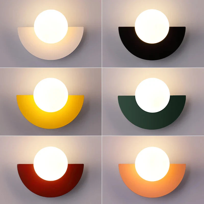 Moderne geometrisk væglampe med LED