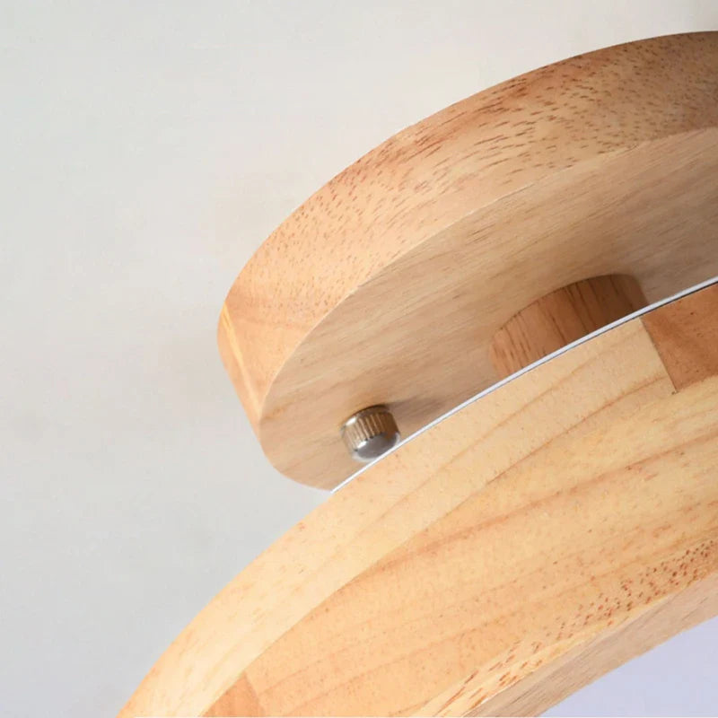 Moderne LED-loftlampe i træ