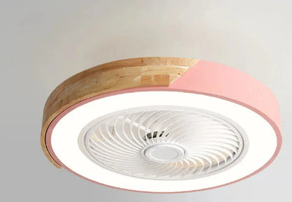 Moderne loftlampe med LED og indbygget stille loftventilator – fjernbetjening inkluderet