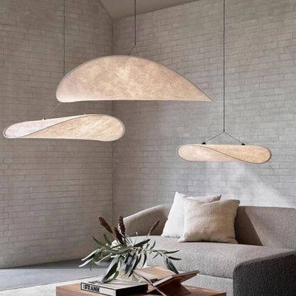 Japandi pendellampe med aflangt panel – moderne elegance