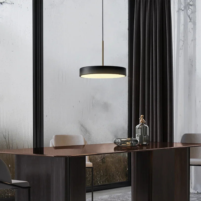 Moderne rund LED-pendellampe til spisestue og stue