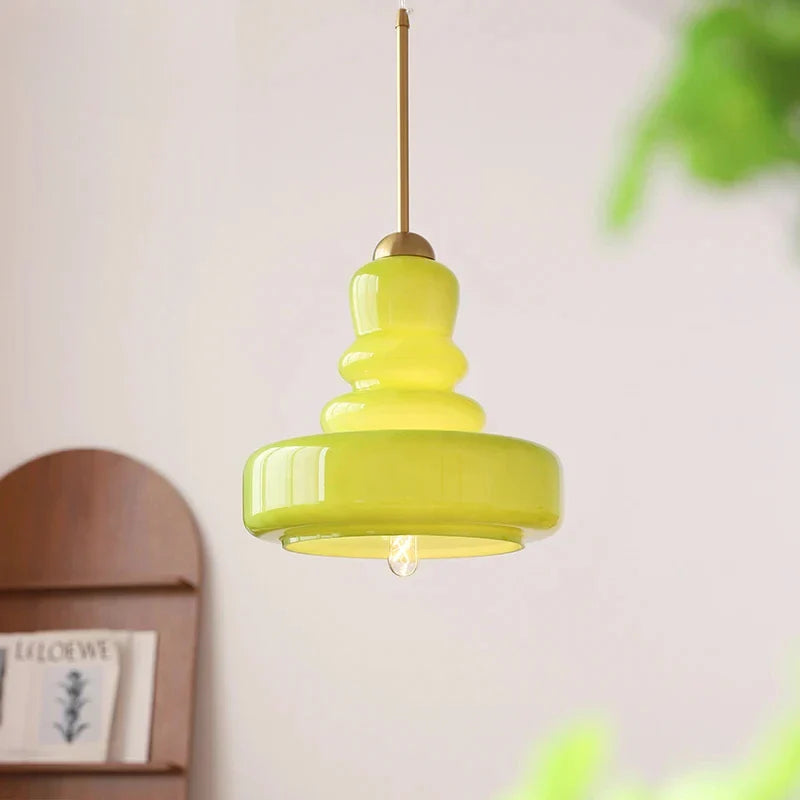 Pendellampe i Mælkeglas – Bauhaus Design